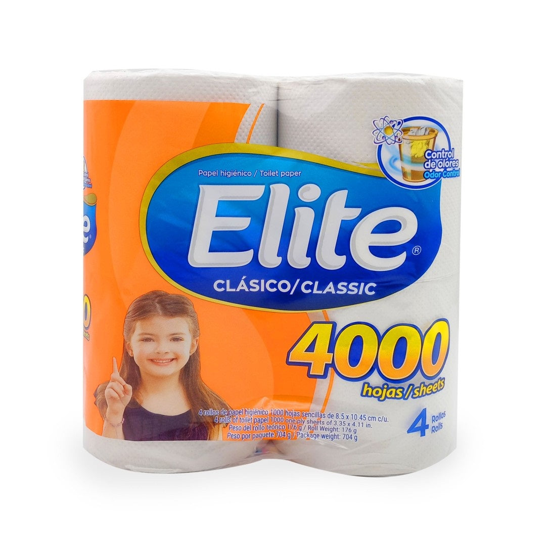 ELITE PAPEL HIGIÉNICO 4 ROLLOS
