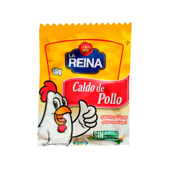 LA REINA CALDO DE POLLO 10GR 5 UNIDADES