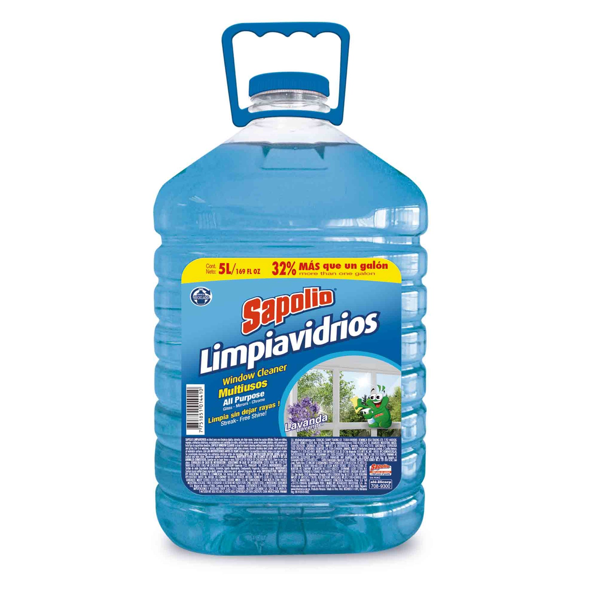 SAPOLIO LIMPIAVIDRIOS LAVANDA 5L