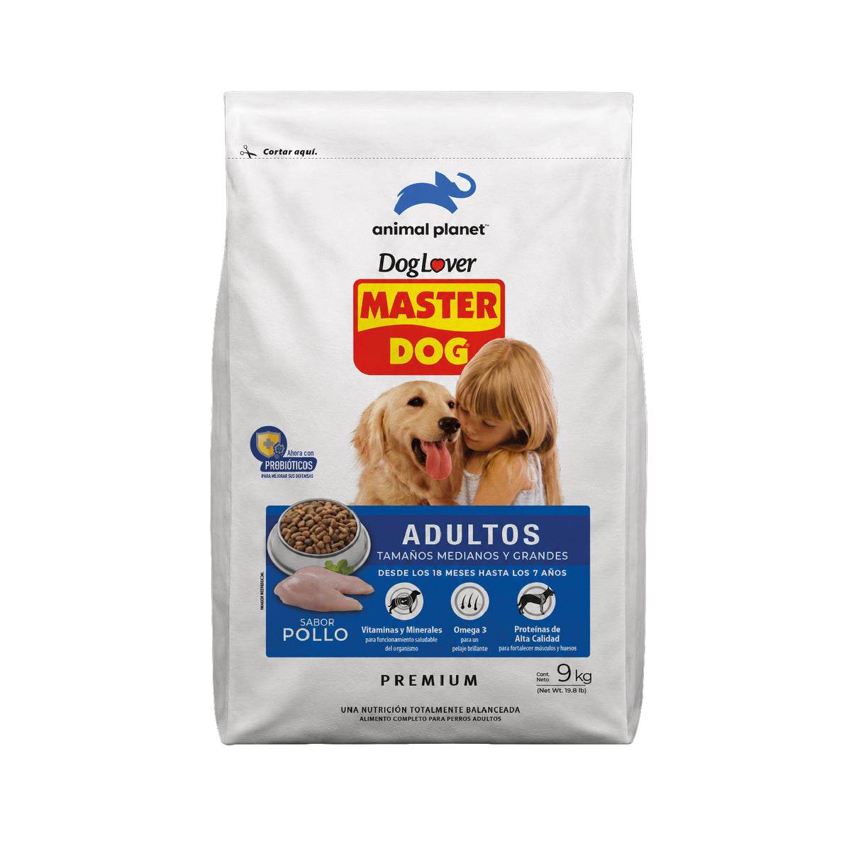 MASTER DOG ADULTO SABOR POLLO 9KG
