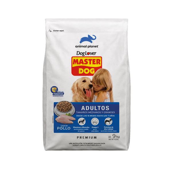 MASTER DOG ADULTO SABOR POLLO 9KG